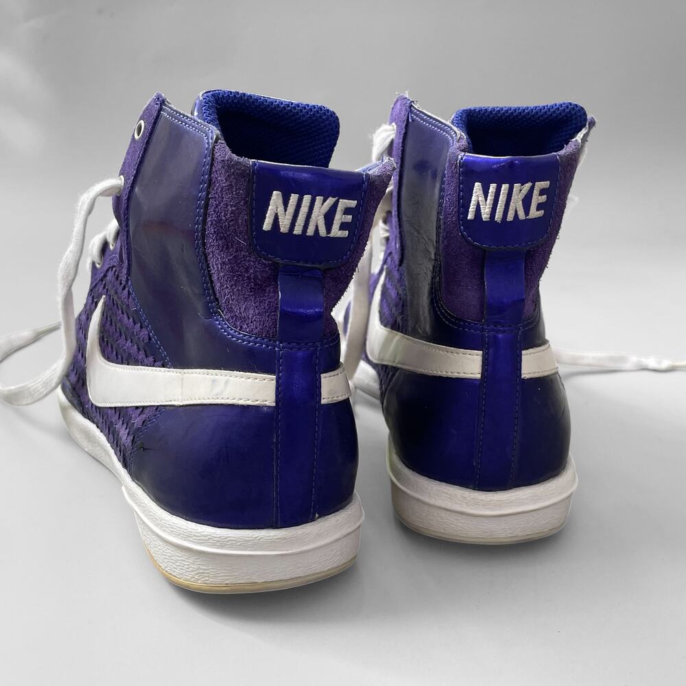 Vintage 2007 Nike Blazer Purple Metallic Woven Hightop Women's 7 - Picture 3 of 8
